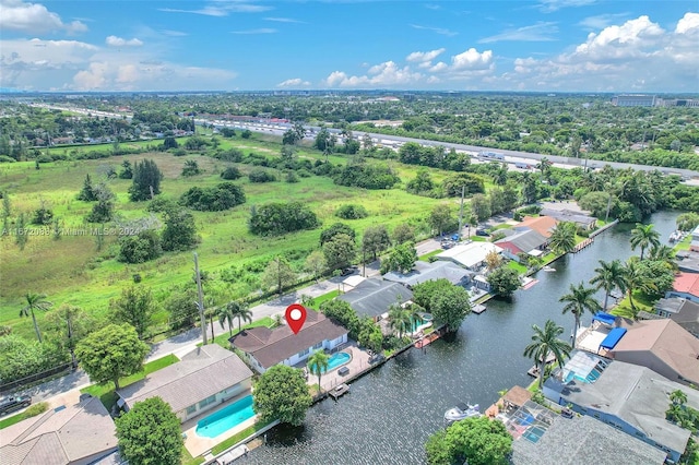 2827 Arthur St, Hollywood, FL 33020 - aerial perspective of suburban area with a nearby body of water