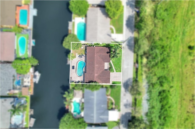 2827 Arthur St, Hollywood, FL 33020 - view of property location featuring property parcel outlined and a nearby body of water