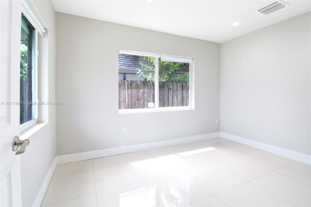 view of tiled empty room