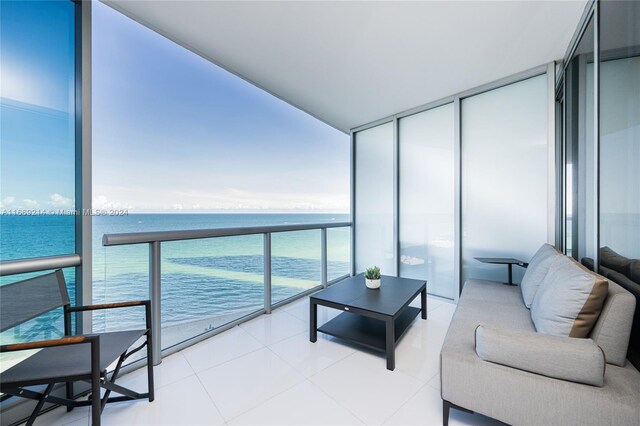 17121 Collins Ave Unit 1103, Sunny Isles Beach, FL 33160 - balcony featuring a water view