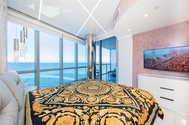 view of tiled bedroom