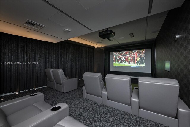 17121 Collins Ave Unit 1103, Sunny Isles Beach, FL 33160 - home theater with carpet