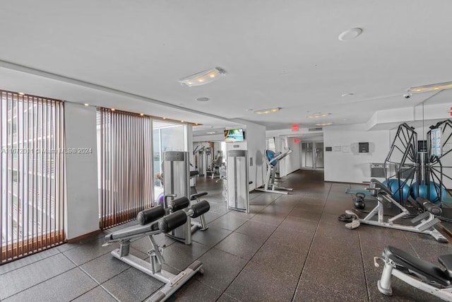 view of exercise room