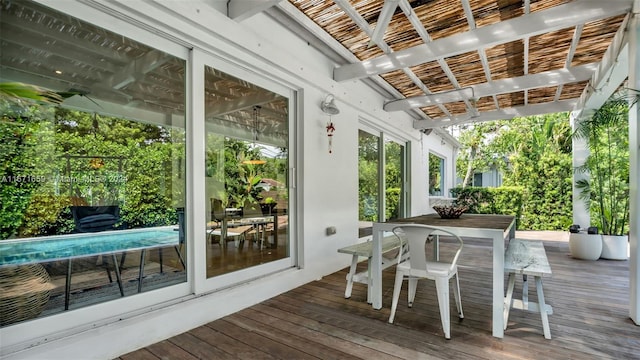 view of wooden terrace