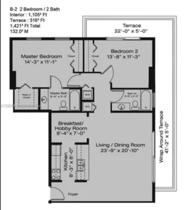 1200 Brickell Bay Dr Ph 4123, Miami, FL 33131 - plan