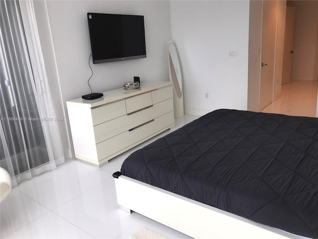 view of tiled bedroom