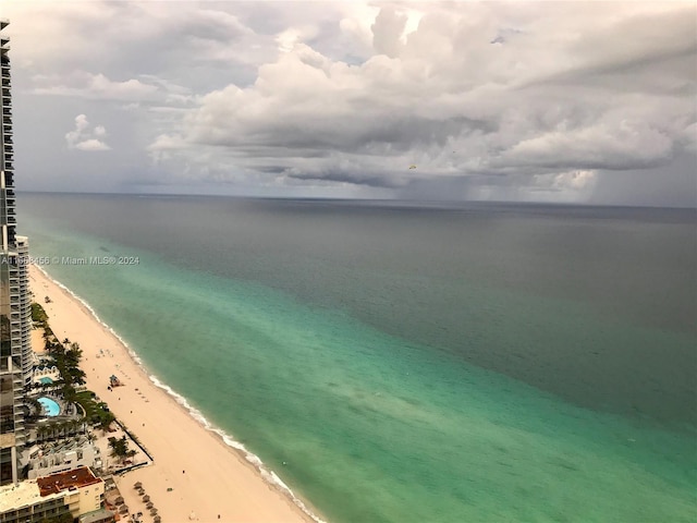 water view featuring a view of the beach