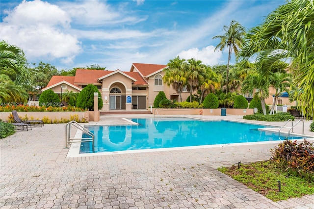 view of pool with a patio