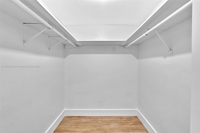 spacious closet featuring hardwood / wood-style floors