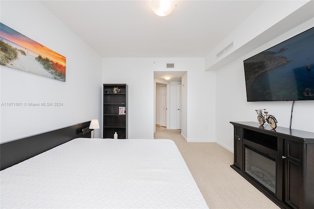 1745 E Hallandale Beach Blvd Unit 1804W, Hallandale Beach, FL 33009 - bedroom with visible vents, baseboards, and light colored carpet