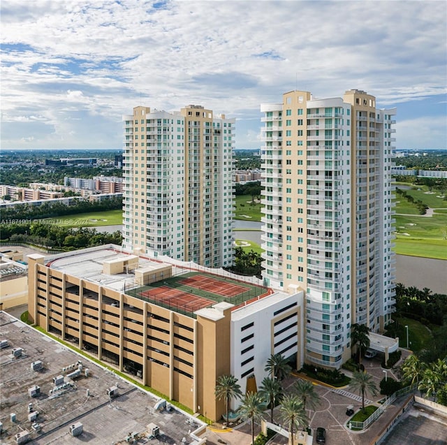 1745 E Hallandale Beach Blvd Unit 1804W, Hallandale Beach, FL 33009 - view of building exterior with a water view and a city view