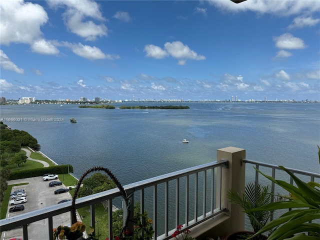 view of water feature