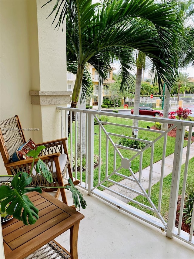 view of balcony