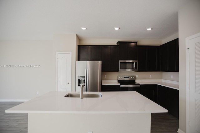 laundry area featuring dark wood-type flooring and independent washer and dryer