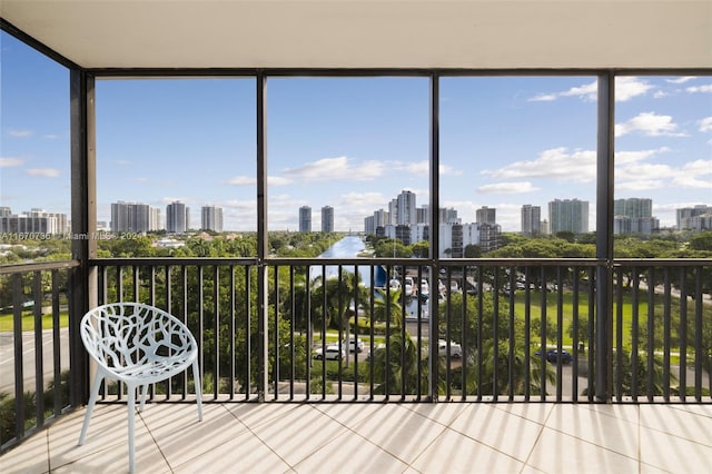 unfurnished sunroom featuring plenty of natural light