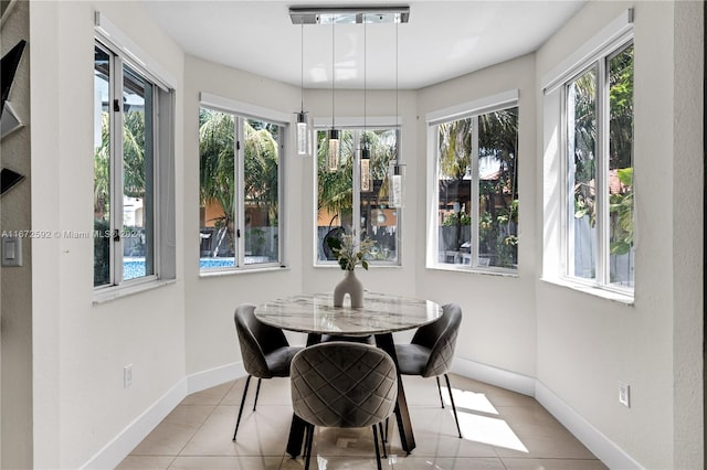 sunroom with a healthy amount of sunlight