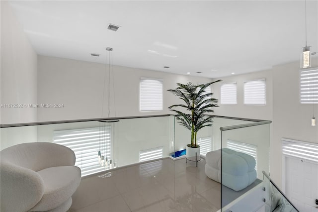 living area featuring a wealth of natural light