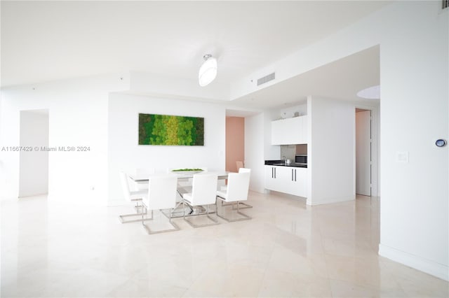 view of unfurnished dining area