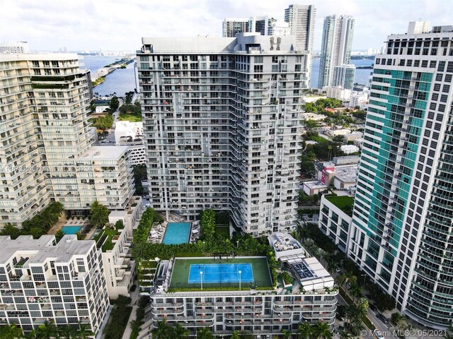 121 NE 34th St Unit 2806A, Miami, FL 33137 - view of building exterior with a city view and a water view