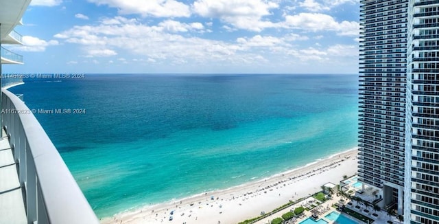 water view with a beach view