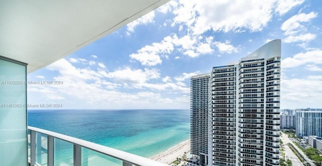 4111 S Ocean Dr Unit 3007, Hollywood, FL 33019 - balcony featuring a water view