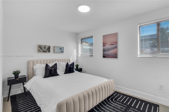 bedroom featuring hardwood / wood-style flooring