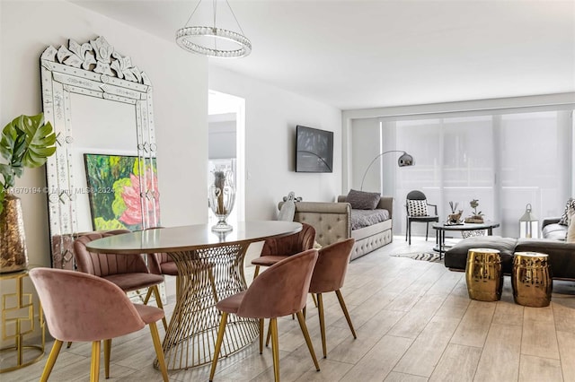 dining room featuring light hardwood / wood-style flooring