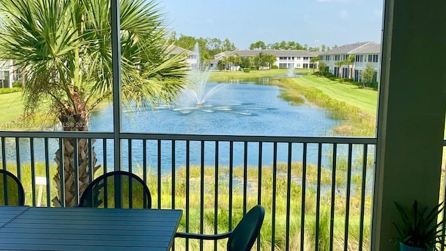 view of water feature