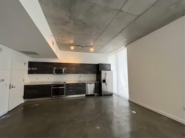 kitchen with stainless steel appliances and sink