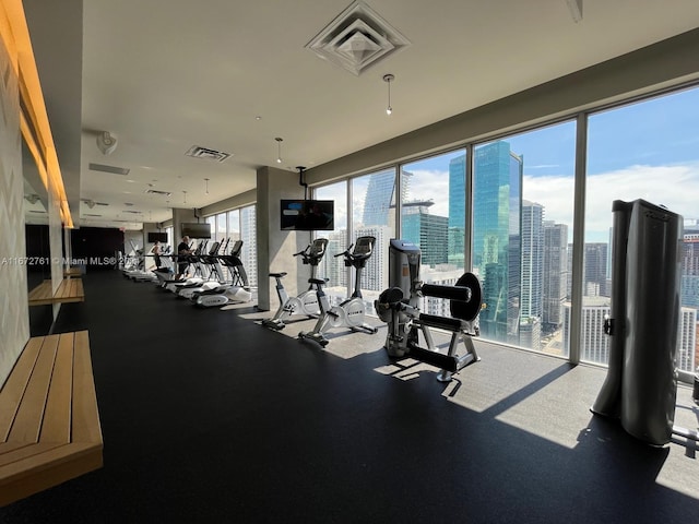 view of workout area