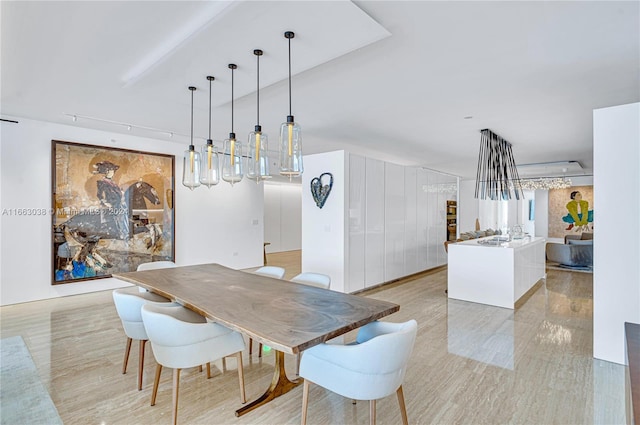 dining area featuring light hardwood / wood-style floors