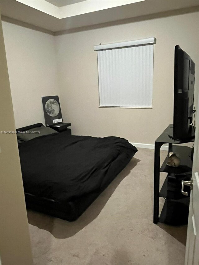 bedroom with carpet floors