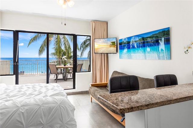 view of tiled bedroom