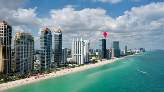 city view with expansive coastline
