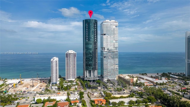 water view featuring nearby urban area