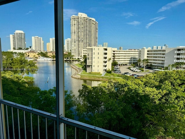 water view with a city view