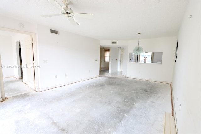 10360 NW 30th Ct Unit 204, Sunrise, FL 33322 - unfurnished room with unfinished concrete floors and ceiling fan