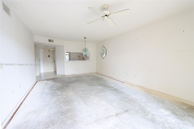 10360 NW 30th Ct Unit 204, Sunrise, FL 33322 - spare room with concrete flooring and a ceiling fan