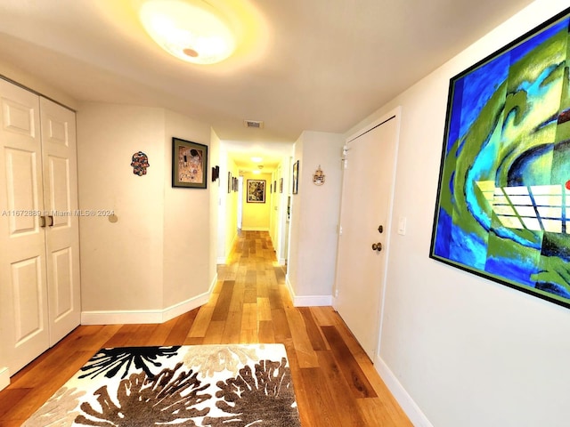 hall featuring hardwood / wood-style floors