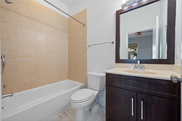 4184 Cascada Cir, Cooper City, FL 33024 - bathroom featuring tub / shower combination, vanity, and toilet