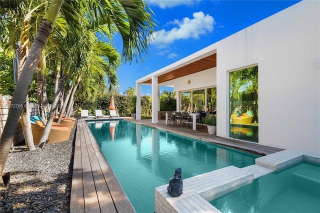 view of pool with a patio area