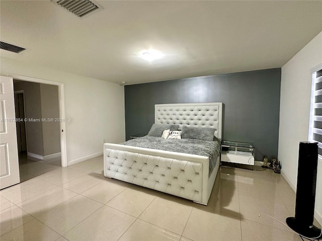 view of tiled bedroom