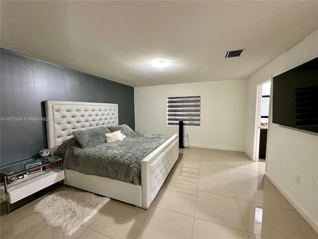 view of tiled bedroom