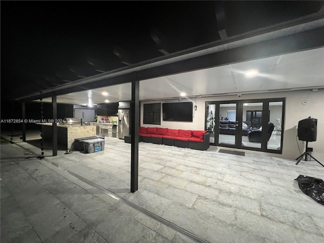 20461 SW 320th St, Homestead, FL 33030 - view of patio / terrace with french doors and outdoor lounge area