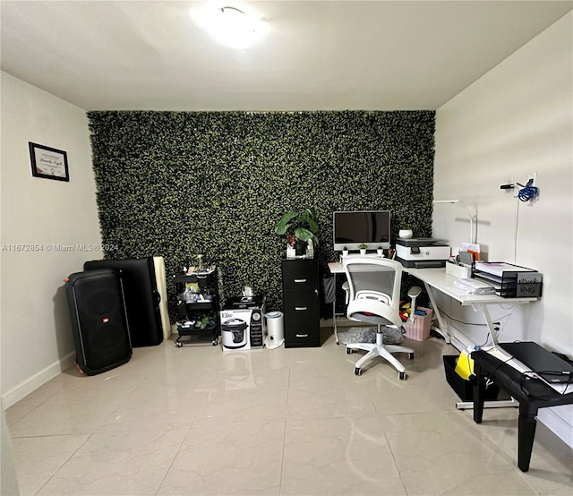 20461 SW 320th St, Homestead, FL 33030 - home office featuring an accent wall and baseboards