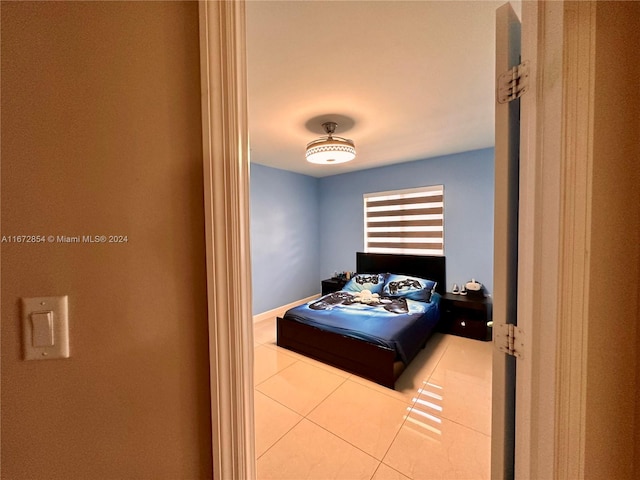 view of tiled bedroom