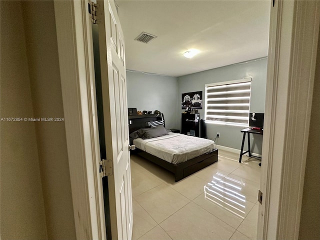 view of tiled bedroom