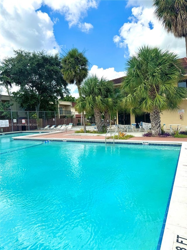 view of pool featuring a patio area