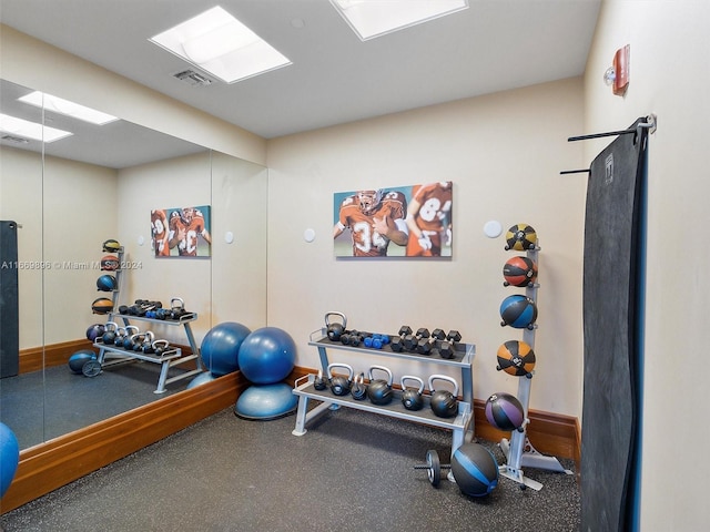 view of workout room