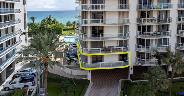 8855 Collins Ave Unit 2D, Surfside, FL 33154 - view of apartment building / complex featuring a water view